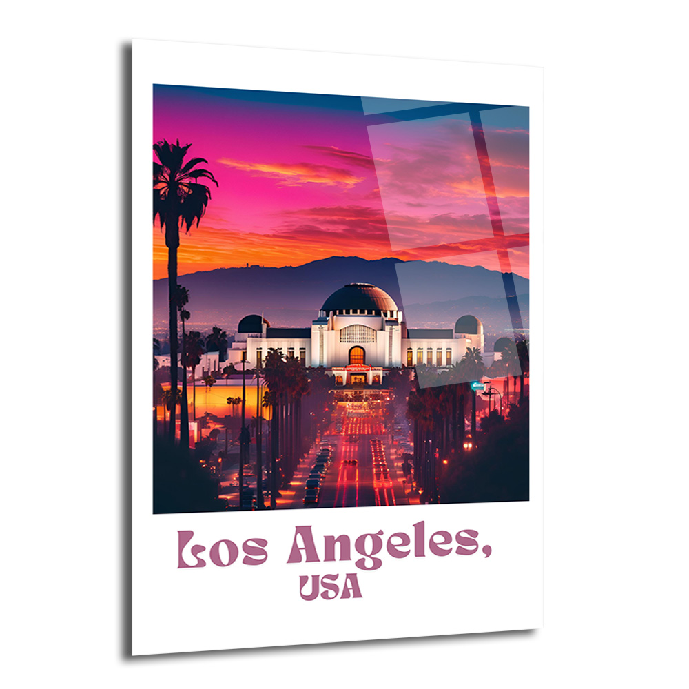 Los Angeles Gün Batımı Işıltısı Cam Tablo - Glazella Los Angeles Gün Batımı Işıltısı Cam Tablo - Glazella