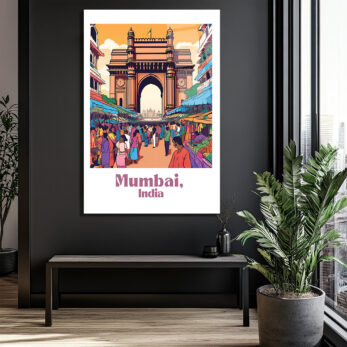 Mumbai Pazarı Enerjisi Cam Tablo | Hindistan Seyahat Sanatı - Glazella Mumbai Pazarı Enerjisi Cam Tablo | Hindistan Seyahat Sanatı - Glazella