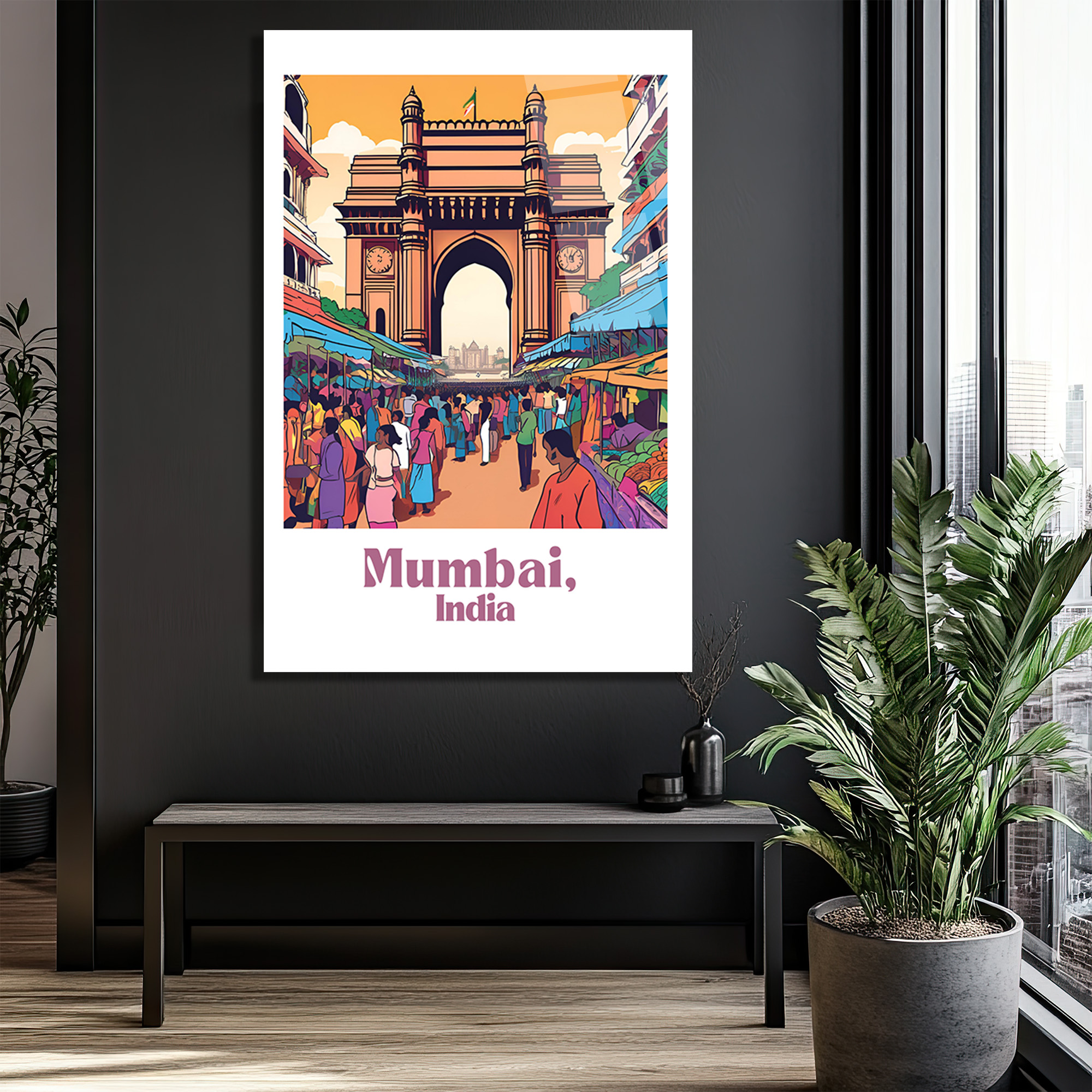 Mumbai Pazarı Enerjisi Cam Tablo | Hindistan Seyahat Sanatı - Glazella Mumbai Pazarı Enerjisi Cam Tablo | Hindistan Seyahat Sanatı - Glazella
