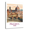 Floransa İtalya Manzarası Cam Tablo | Ponte Vecchio ve Duomo Sanatı - Glazella