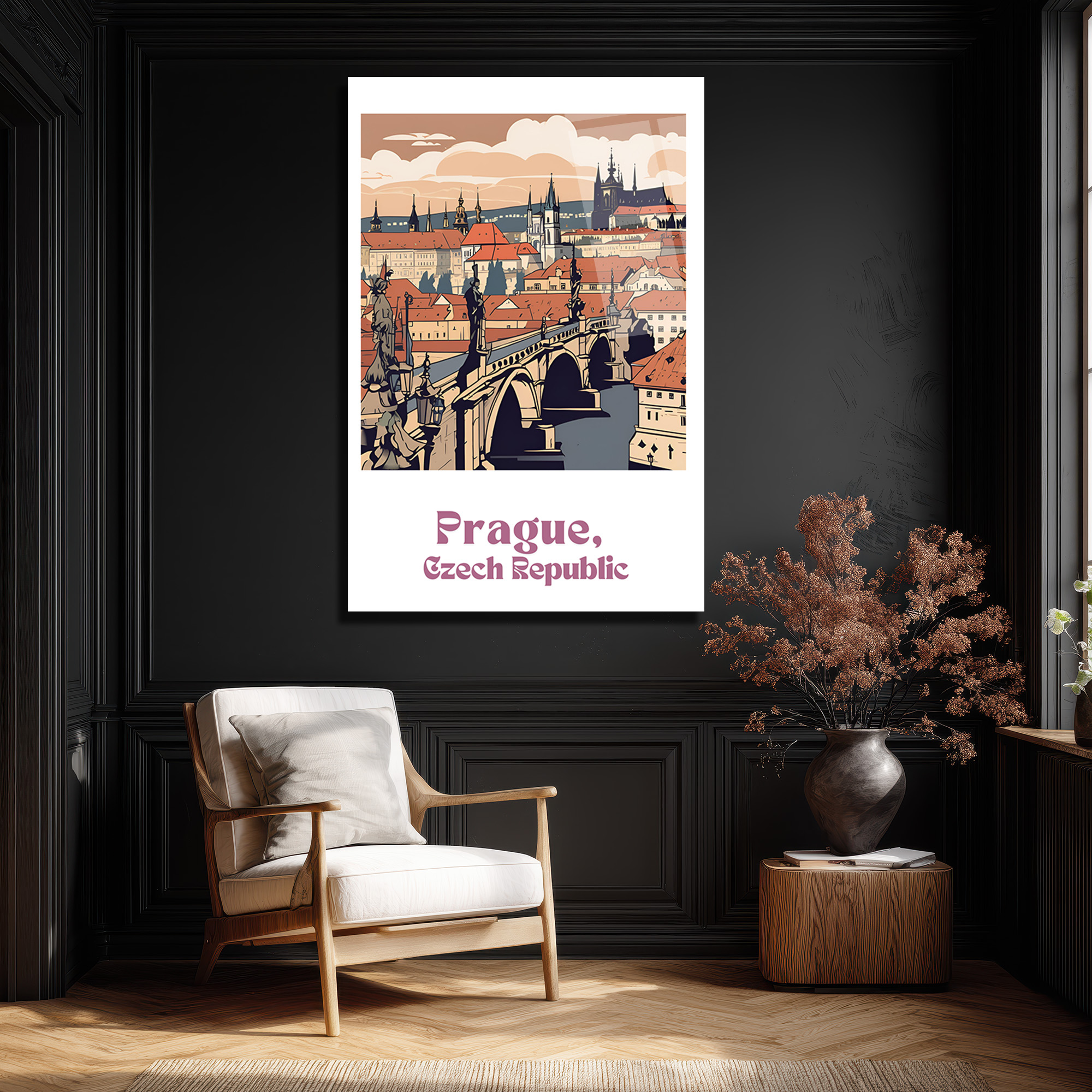 Prag Çek Cumhuriyeti Charles Köprüsü Manzaralı Cam Tablo - Glazella Prag Çek Cumhuriyeti Charles Köprüsü Manzaralı Cam Tablo - Glazella