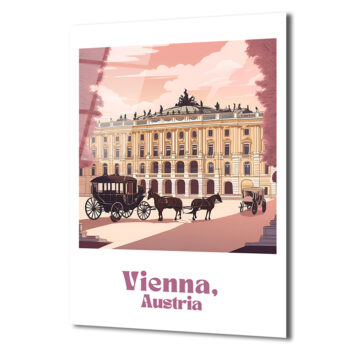 Viyana'nın Romantik Ruhu: Hofburg Sarayı Atlı Fayton Cam Tablo - Glazella