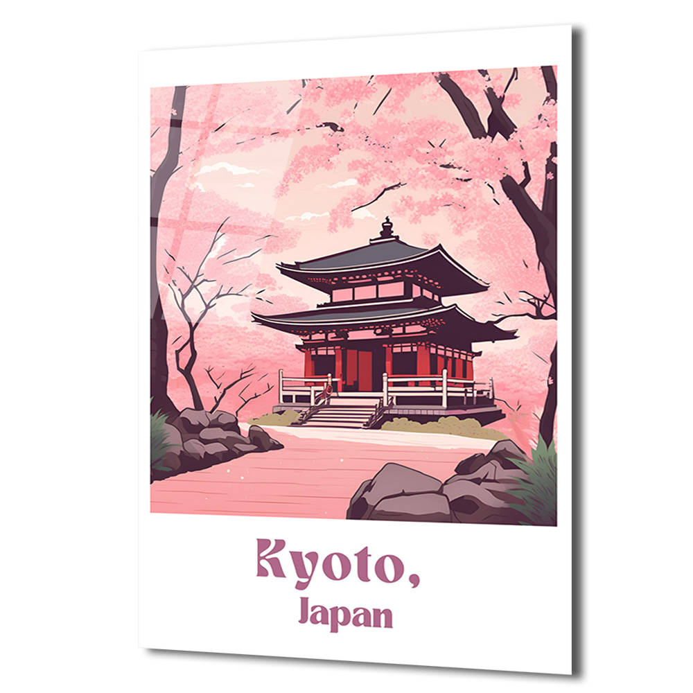 Kyoto Japon Kiraz Çiçekleri Manzarası Cam Tablo - Glazella Kyoto Japon Kiraz Çiçekleri Manzarası Cam Tablo - Glazella