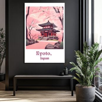 Kyoto Japon Kiraz Çiçekleri Manzarası Cam Tablo - Glazella Kyoto Japon Kiraz Çiçekleri Manzarası Cam Tablo - Glazella