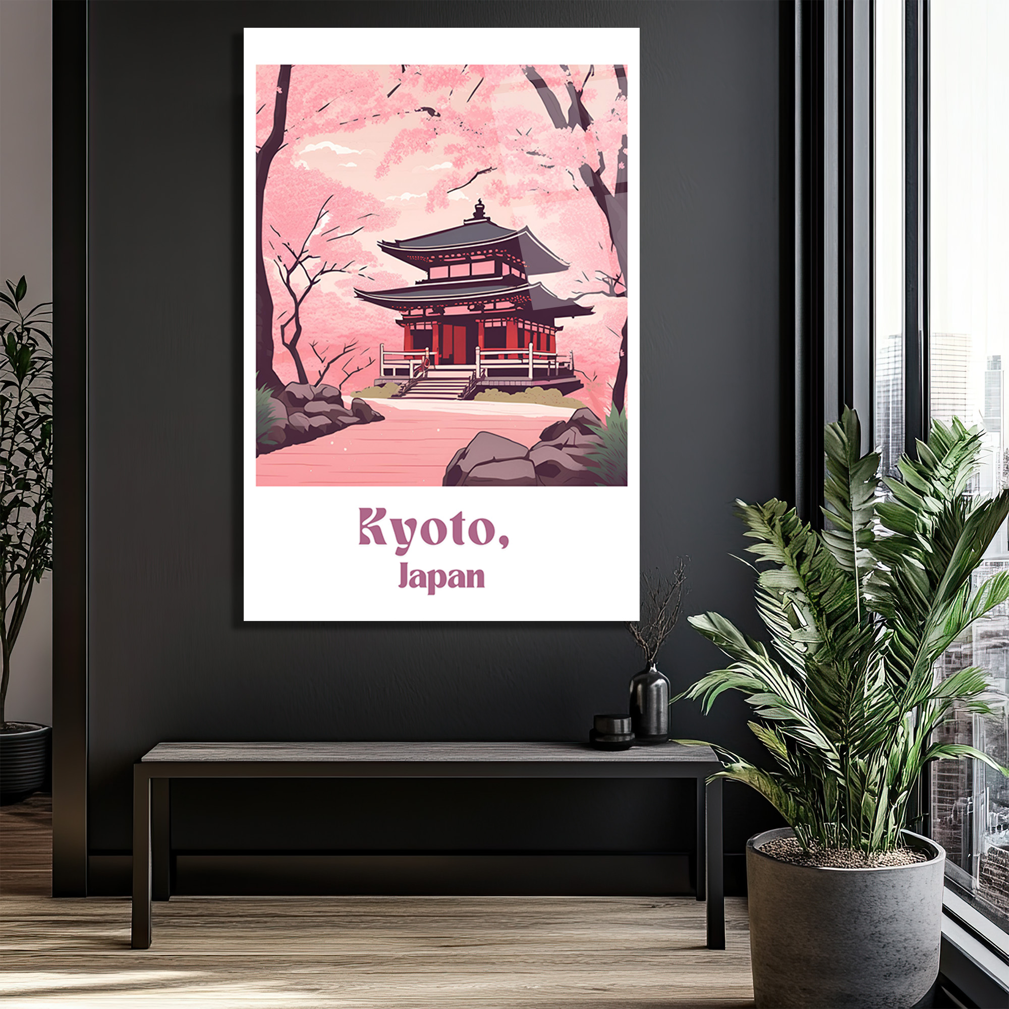 Kyoto Japon Kiraz Çiçekleri Manzarası Cam Tablo - Glazella Kyoto Japon Kiraz Çiçekleri Manzarası Cam Tablo - Glazella
