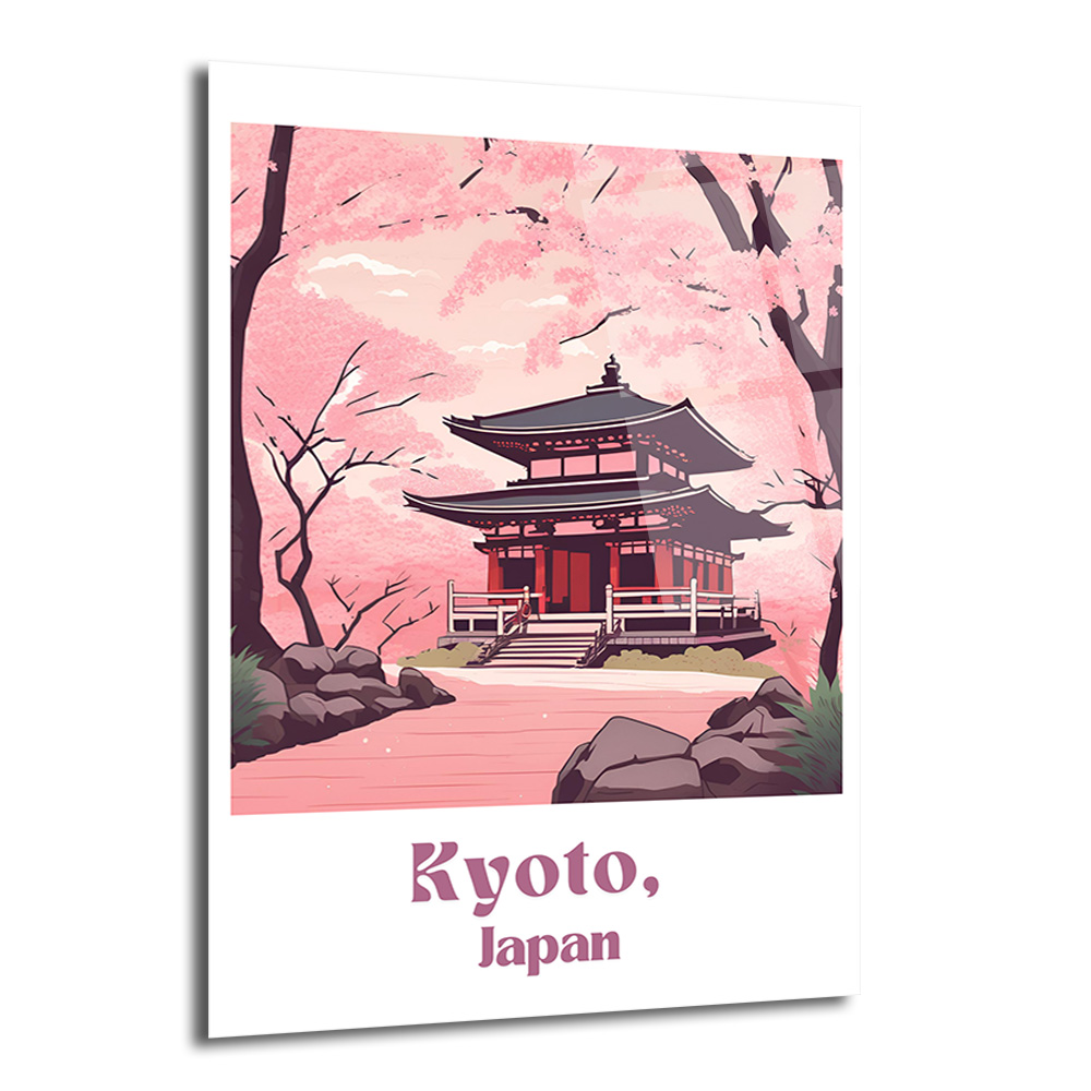 Kyoto Japon Kiraz Çiçekleri Manzarası Cam Tablo - Glazella Kyoto Japon Kiraz Çiçekleri Manzarası Cam Tablo - Glazella