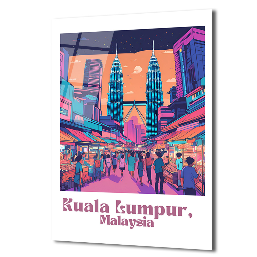 Kuala Lumpur Rüyası Cam Tablo | Malezya Şehri Sanatı - Glazella Kuala Lumpur Rüyası Cam Tablo | Malezya Şehri Sanatı - Glazella