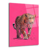 Vahşi Zarafet: Pembe Fonlu Leopar Cam Tablo - Glazella Vahşi Zarafet: Pembe Fonlu Leopar Cam Tablo - Glazella