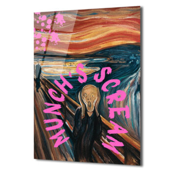 Munch's Scream Pop Art Cam Tablo: Çığlığın Modern Yorumu - Glazella Munch's Scream Pop Art Cam Tablo: Çığlığın Modern Yorumu - Glazella