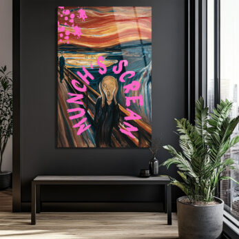Munch's Scream Pop Art Cam Tablo: Çığlığın Modern Yorumu - Glazella Munch's Scream Pop Art Cam Tablo: Çığlığın Modern Yorumu - Glazella