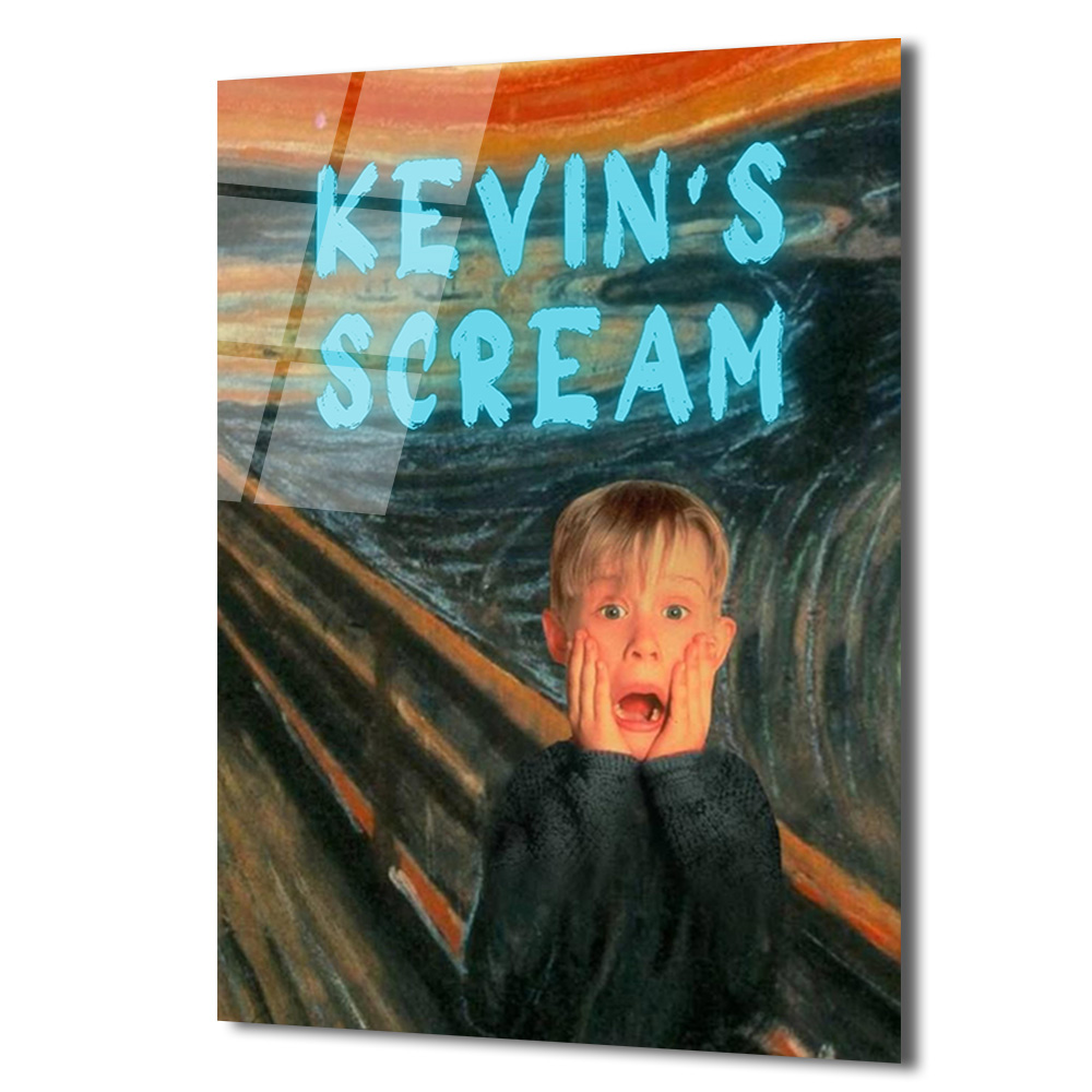 Kevin's Scream Temalı Pop Art Cam Tablo | Modern Duvar Sanatı - Glazella Kevin's Scream Temalı Pop Art Cam Tablo | Modern Duvar Sanatı - Glazella