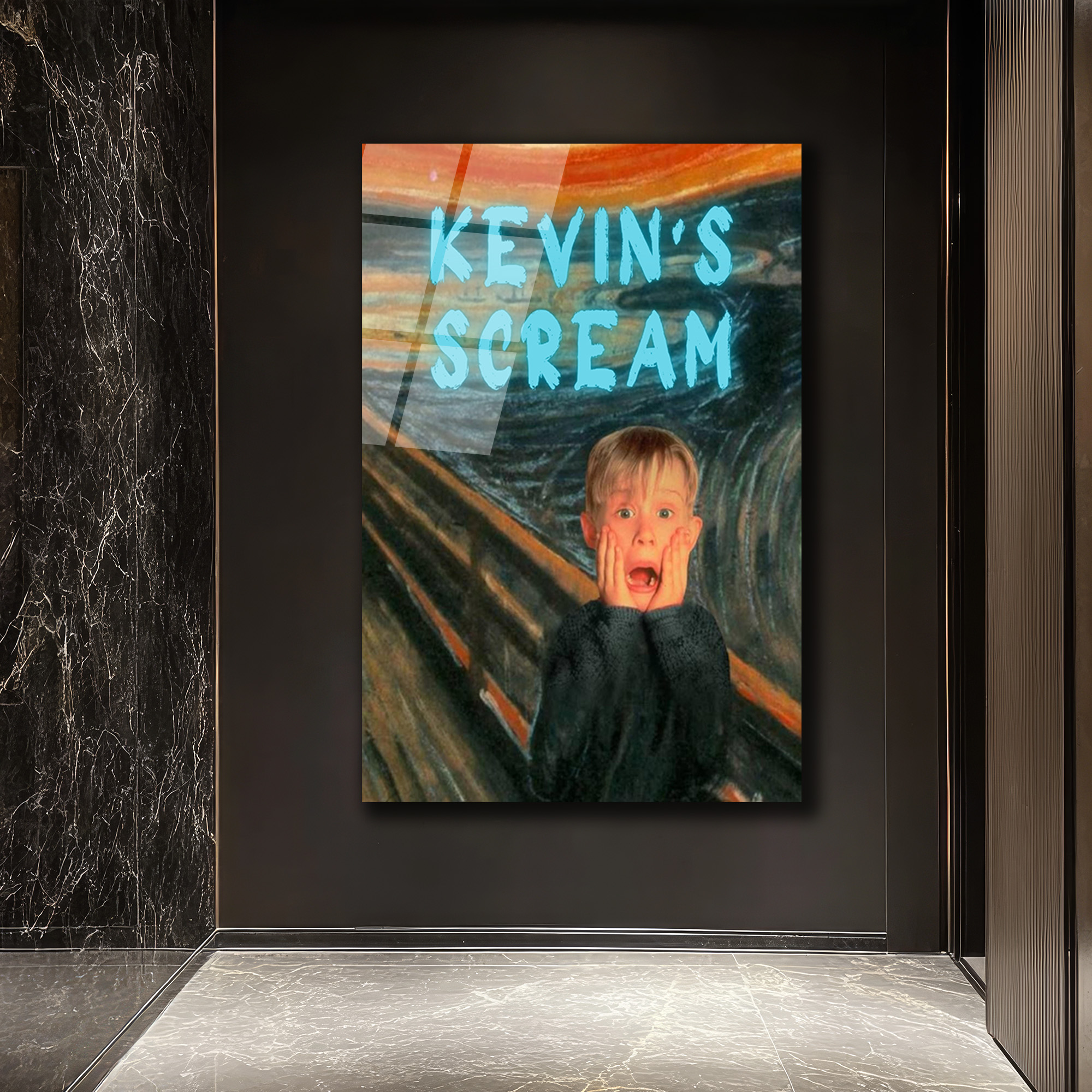 Kevin's Scream Temalı Pop Art Cam Tablo | Modern Duvar Sanatı - Glazella Kevin's Scream Temalı Pop Art Cam Tablo | Modern Duvar Sanatı - Glazella