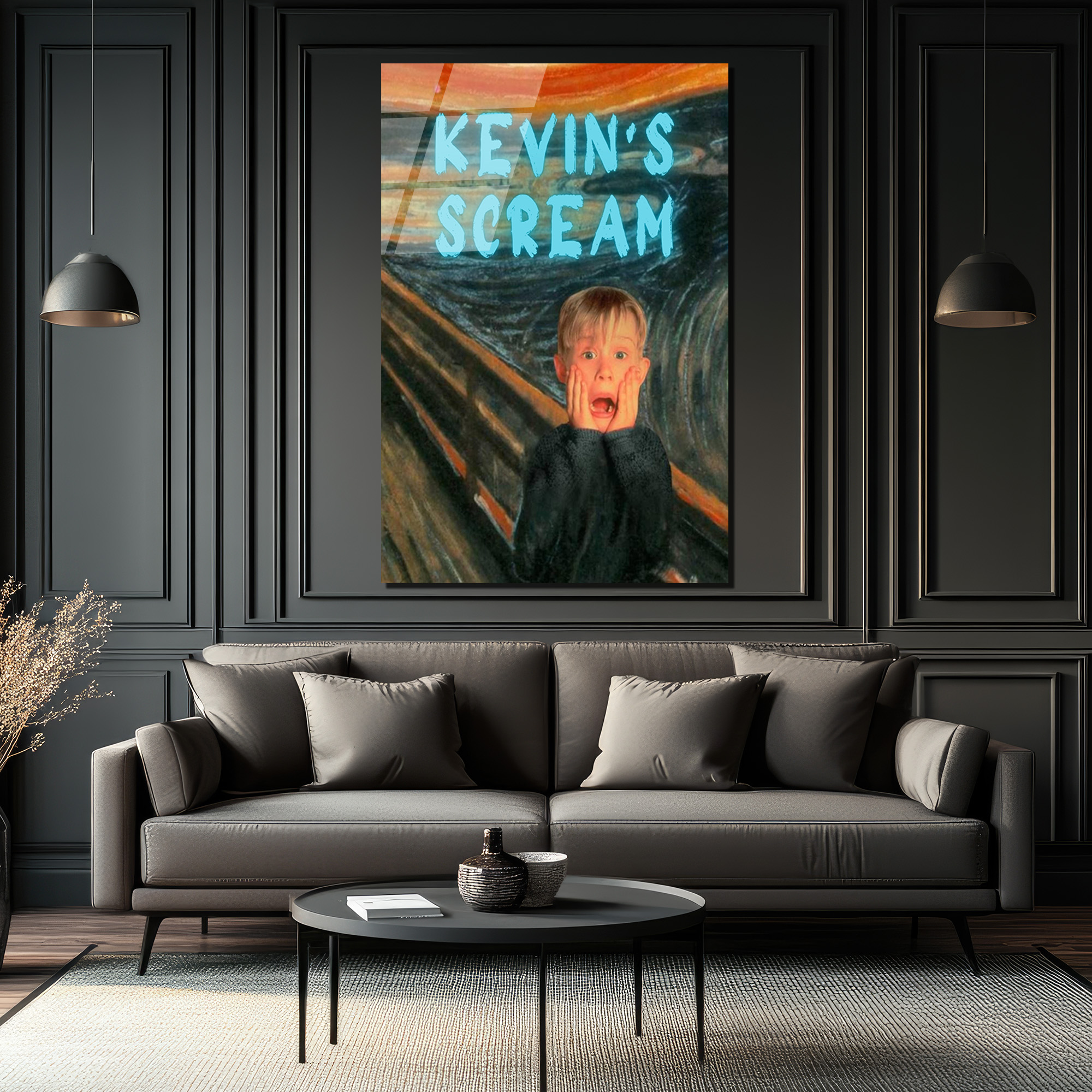 Kevin's Scream Temalı Pop Art Cam Tablo | Modern Duvar Sanatı - Glazella Kevin's Scream Temalı Pop Art Cam Tablo | Modern Duvar Sanatı - Glazella