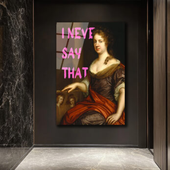 "I Never Say That" Pop Art Klasik Portre Cam Tablo - Glazella "I Never Say That" Pop Art Klasik Portre Cam Tablo - Glazella