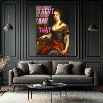 "I Never Say That" Pop Art Klasik Portre Cam Tablo - Glazella "I Never Say That" Pop Art Klasik Portre Cam Tablo - Glazella
