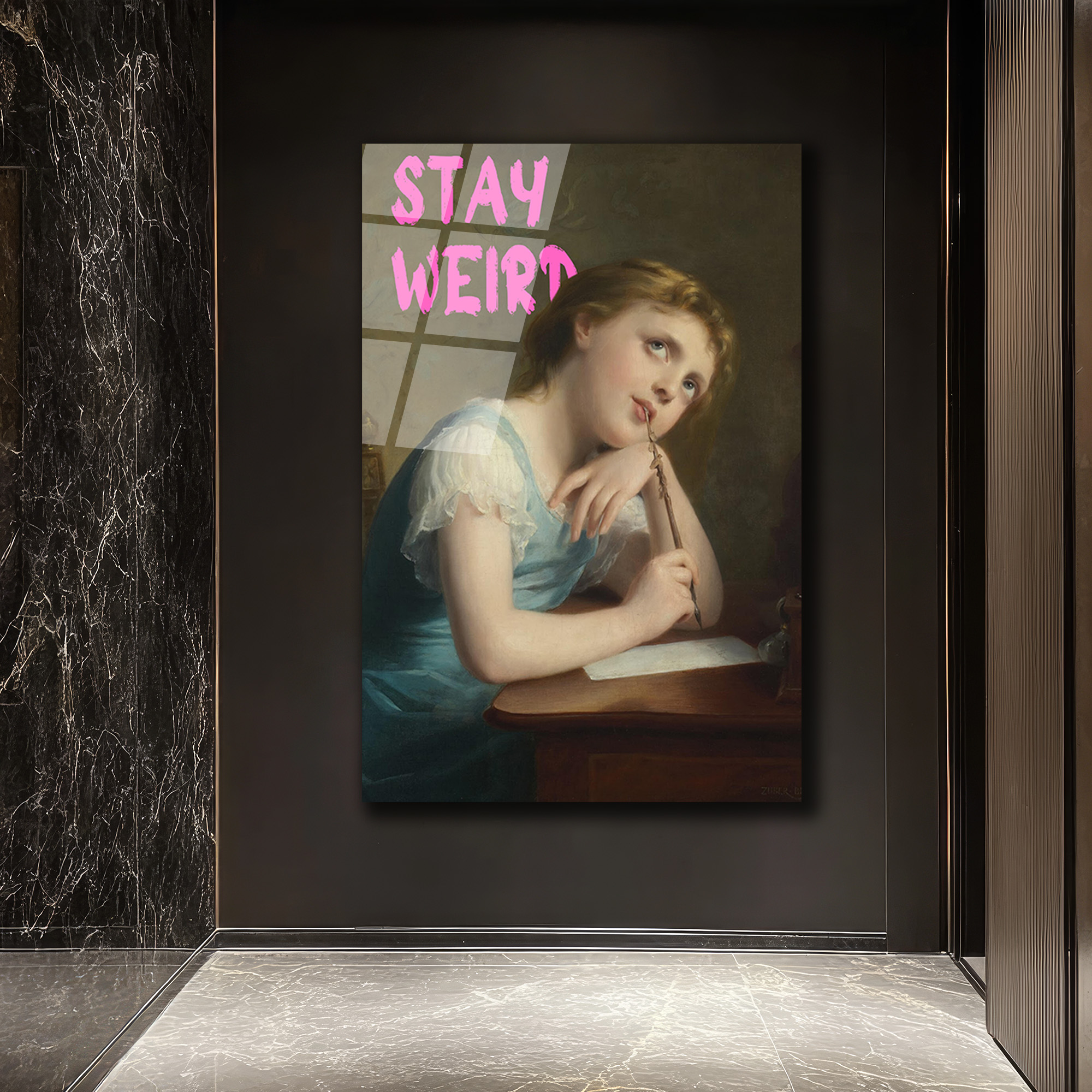 Stay Weird Temalı Klasik Sanat Cam Tablo - Özgün Ruhlar İçin - Glazella Stay Weird Temalı Klasik Sanat Cam Tablo - Özgün Ruhlar İçin - Glazella