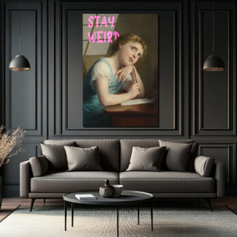 Stay Weird Temalı Klasik Sanat Cam Tablo - Özgün Ruhlar İçin - Glazella Stay Weird Temalı Klasik Sanat Cam Tablo - Özgün Ruhlar İçin - Glazella
