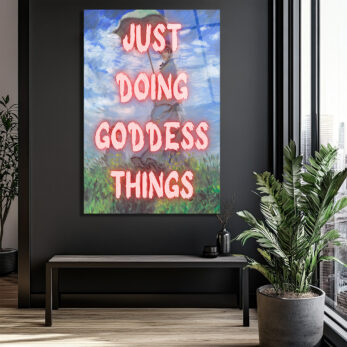 Just Doing Goddess Things Temalı Empresyonist Cam Tablo - Glazella Just Doing Goddess Things Temalı Empresyonist Cam Tablo - Glazella