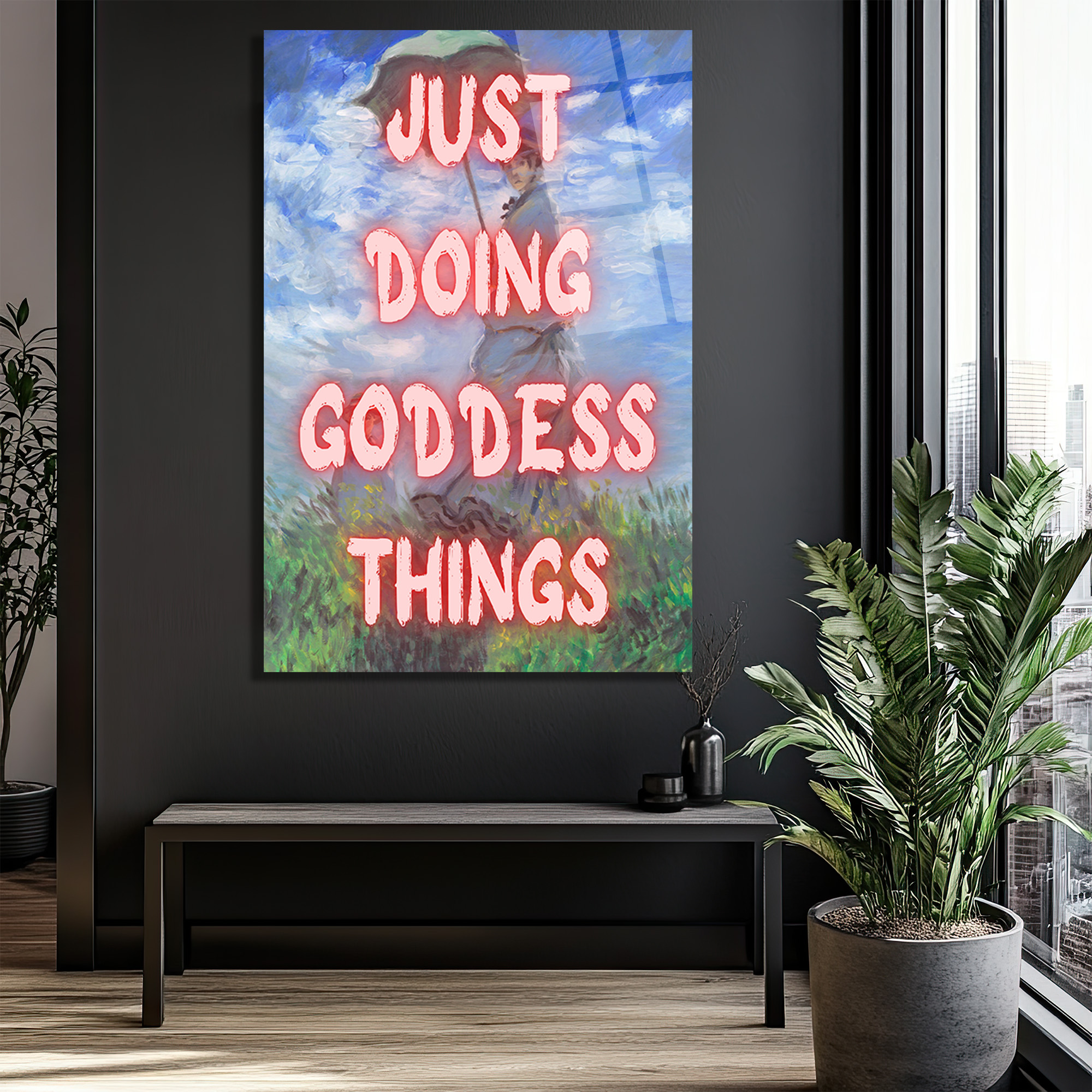 Just Doing Goddess Things Temalı Empresyonist Cam Tablo - Glazella Just Doing Goddess Things Temalı Empresyonist Cam Tablo - Glazella