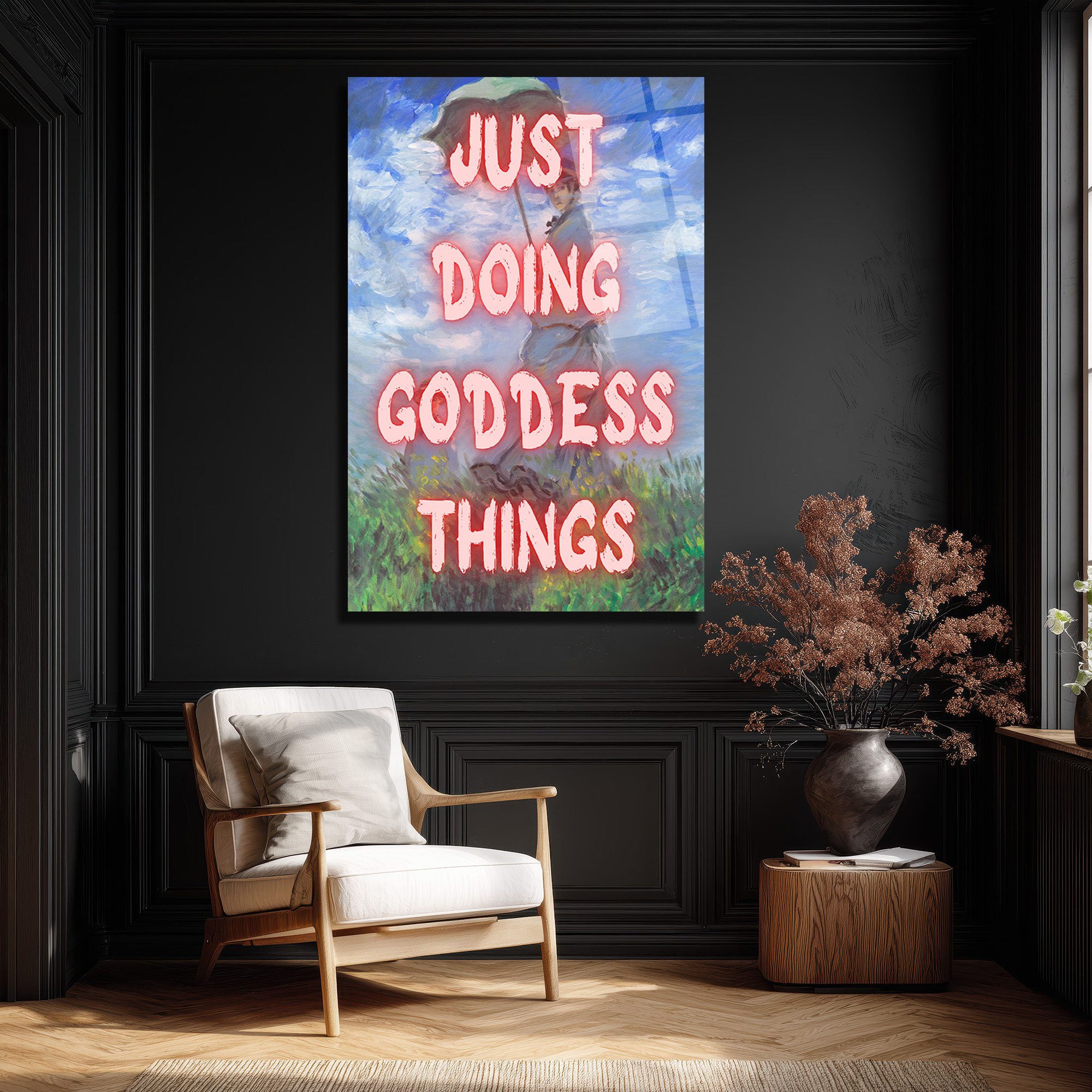 Just Doing Goddess Things Temalı Empresyonist Cam Tablo - Glazella Just Doing Goddess Things Temalı Empresyonist Cam Tablo - Glazella