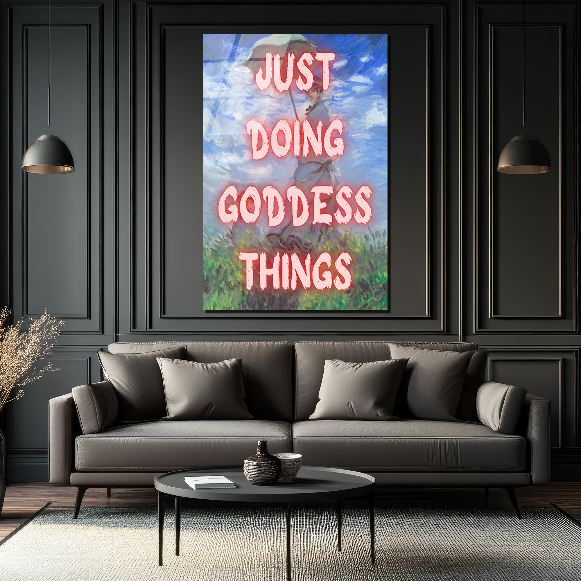 Just Doing Goddess Things Temalı Empresyonist Cam Tablo - Glazella Just Doing Goddess Things Temalı Empresyonist Cam Tablo - Glazella