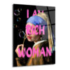 İnci Küpeli Kız 'I Am Rich Woman' Pop Art Cam Tablo - Glazella İnci Küpeli Kız 'I Am Rich Woman' Pop Art Cam Tablo - Glazella