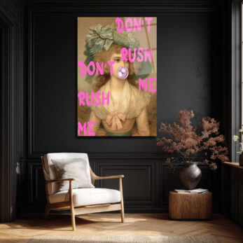 "Don't Rush Me" Pop Art Temalı Temperli Cam Tablo - Glazella "Don't Rush Me" Pop Art Temalı Temperli Cam Tablo - Glazella
