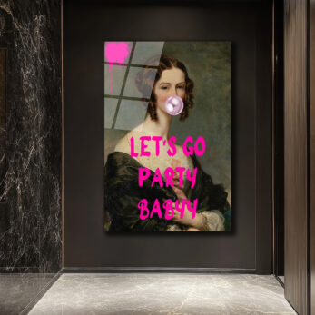 Asi Ruh 'Let's Go Party Babyy' Cam Tablo - Glazella Asi Ruh 'Let's Go Party Babyy' Cam Tablo - Glazella