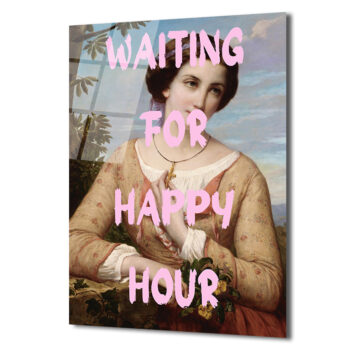Happy Hour Bekleyişi Modern Sanat Cam Tablo - Glazella Happy Hour Bekleyişi Modern Sanat Cam Tablo - Glazella