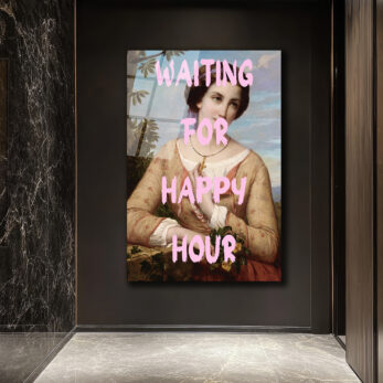 Happy Hour Bekleyişi Modern Sanat Cam Tablo - Glazella Happy Hour Bekleyişi Modern Sanat Cam Tablo - Glazella