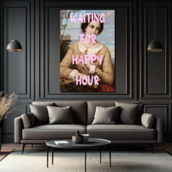 Happy Hour Bekleyişi Modern Sanat Cam Tablo - Glazella Happy Hour Bekleyişi Modern Sanat Cam Tablo - Glazella