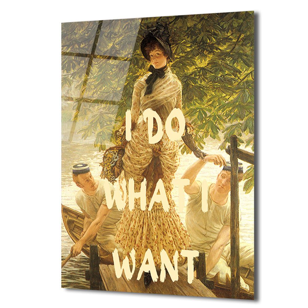 "I DO WHAT I WANT" Temalı Sanatsal Cam Tablo - Glazella "I DO WHAT I WANT" Temalı Sanatsal Cam Tablo - Glazella