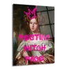 "Resting Witch Face" Temalı İronik Kraliçe Portre Cam Tablo - Glazella "Resting Witch Face" Temalı İronik Kraliçe Portre Cam Tablo - Glazella