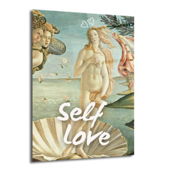 Self Love Venüs Doğuşu Temalı Sanatsal Cam Tablo - Glazella
