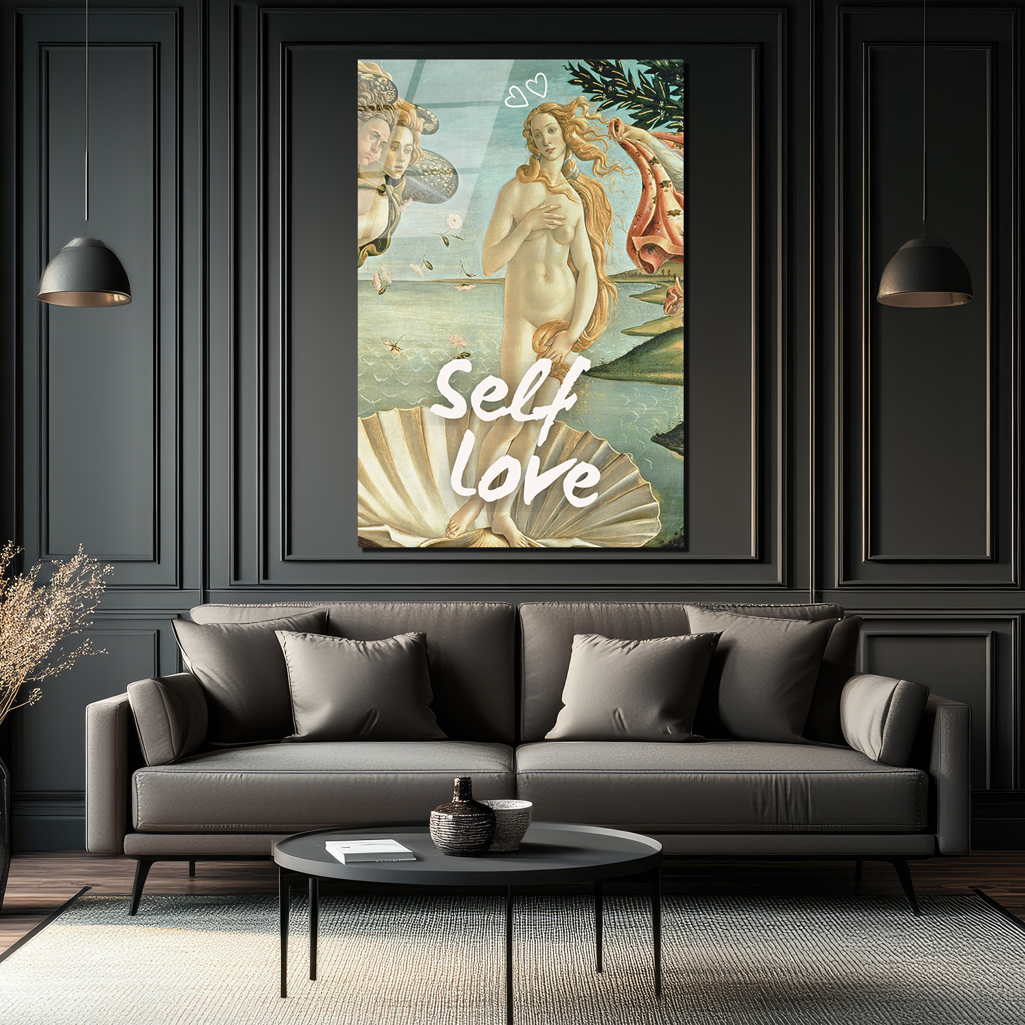 Self Love Venüs Doğuşu Temalı Sanatsal Cam Tablo - Glazella Self Love Venüs Doğuşu Temalı Sanatsal Cam Tablo - Glazella