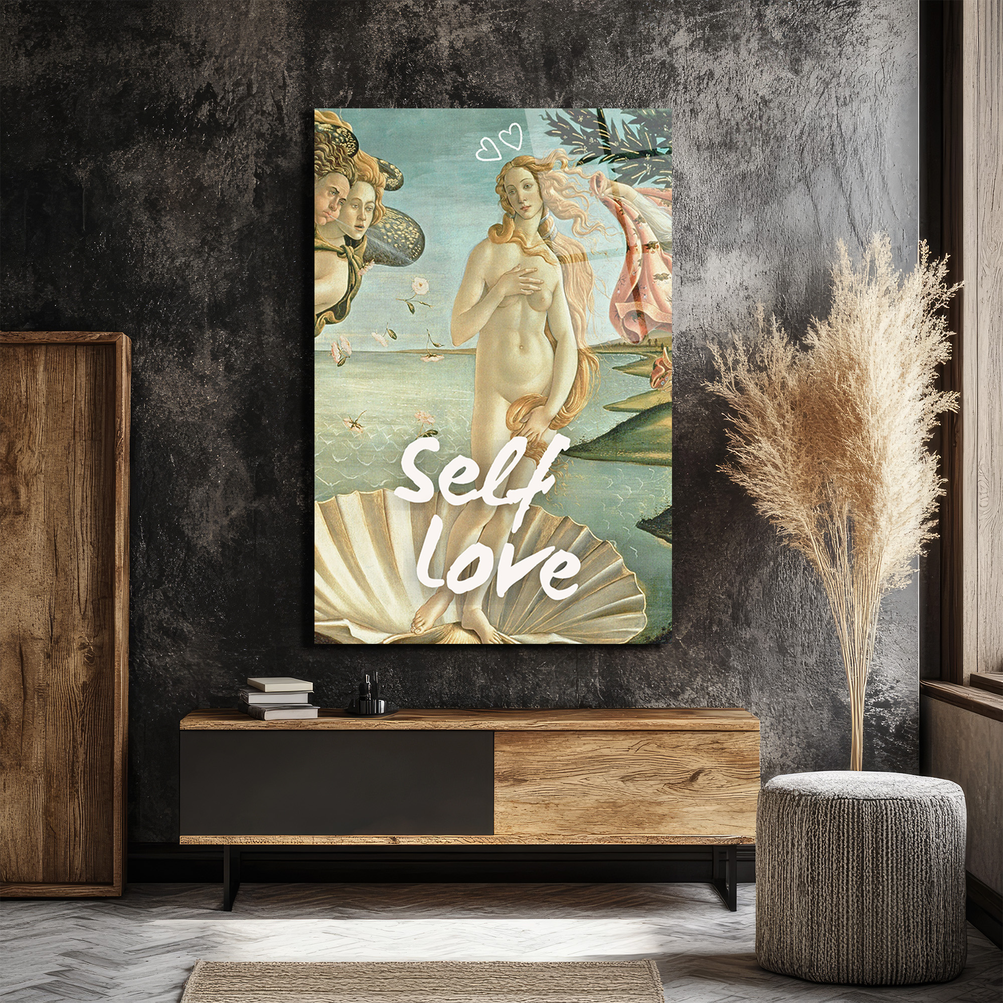Self Love Venüs Doğuşu Temalı Sanatsal Cam Tablo - Glazella Self Love Venüs Doğuşu Temalı Sanatsal Cam Tablo - Glazella