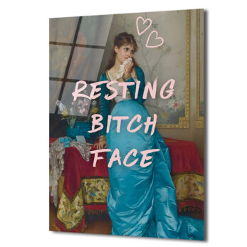 Resting Bitch Face Mizahi Modern Cam Tablo - Glazella