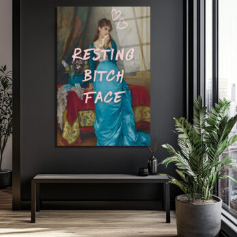 Resting Bitch Face Mizahi Modern Cam Tablo - Glazella