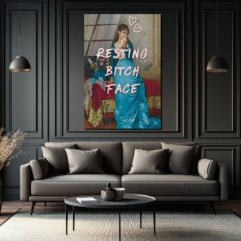 Resting Bitch Face Mizahi Modern Cam Tablo - Glazella
