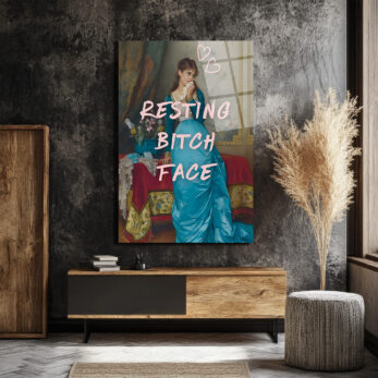 Resting Bitch Face Mizahi Modern Cam Tablo - Glazella