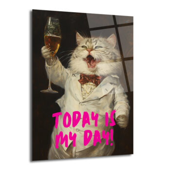 Bitch Don't Kill My Vibe Kraliçe Temalı Pop Art Cam Tablo - Glazella