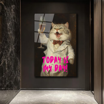 Bitch Don't Kill My Vibe Kraliçe Temalı Pop Art Cam Tablo - Glazella