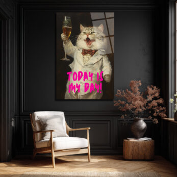 Bitch Don't Kill My Vibe Kraliçe Temalı Pop Art Cam Tablo - Glazella