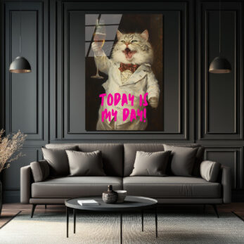 Bitch Don't Kill My Vibe Kraliçe Temalı Pop Art Cam Tablo - Glazella