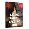 Sisi'den Asi Mesaj: Do No Harm Take No Shit Temperli Cam Tablo - Glazella Sisi'den Asi Mesaj: Do No Harm Take No Shit Temperli Cam Tablo - Glazella