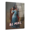 Aşkın Tutkulu Dokunuşu: Be Mine Temalı Romantik Cam Tablo - Glazella