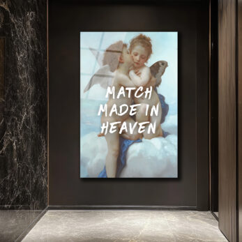 Cennetten Bir Eşleşme: "Match Made In Heaven" Melekli Cam Tablo - Glazella Cennetten Bir Eşleşme: "Match Made In Heaven" Melekli Cam Tablo - Glazella