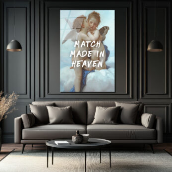 Cennetten Bir Eşleşme: "Match Made In Heaven" Melekli Cam Tablo - Glazella Cennetten Bir Eşleşme: "Match Made In Heaven" Melekli Cam Tablo - Glazella