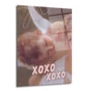 Melek Uykusu XOXO Temalı Romantik Cam Tablo - Glazella