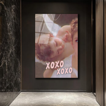 Melek Uykusu XOXO Temalı Romantik Cam Tablo - Glazella Melek Uykusu XOXO Temalı Romantik Cam Tablo - Glazella